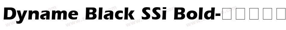 Dyname Black SSi Bold字体转换